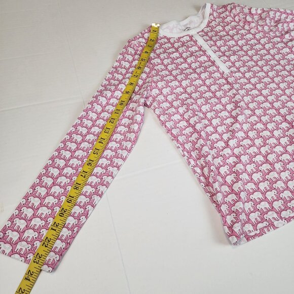 Roller Rabbit pajama top XS Pink Elephant print long sleeve - Picture 7 of 9